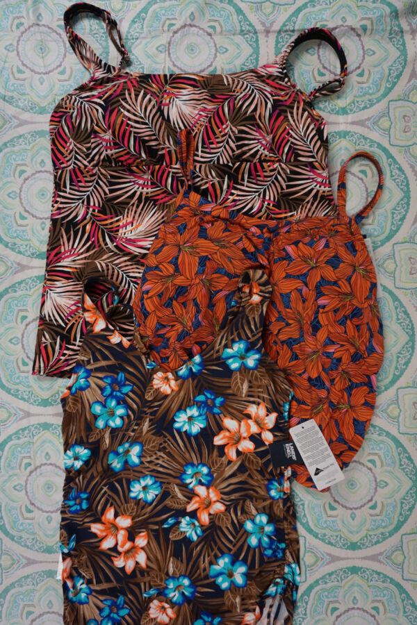 LANDS END $75 TROPICAL FLORAL TANKINI TOPS ~ 3 PATTERN